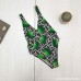 YEZIJIN Women Deep V-Neck Printing Backless Bikini Jumpsuit Swimsuit Beachwear Beach Briefs Women 2019 New Green B07Q436NZP